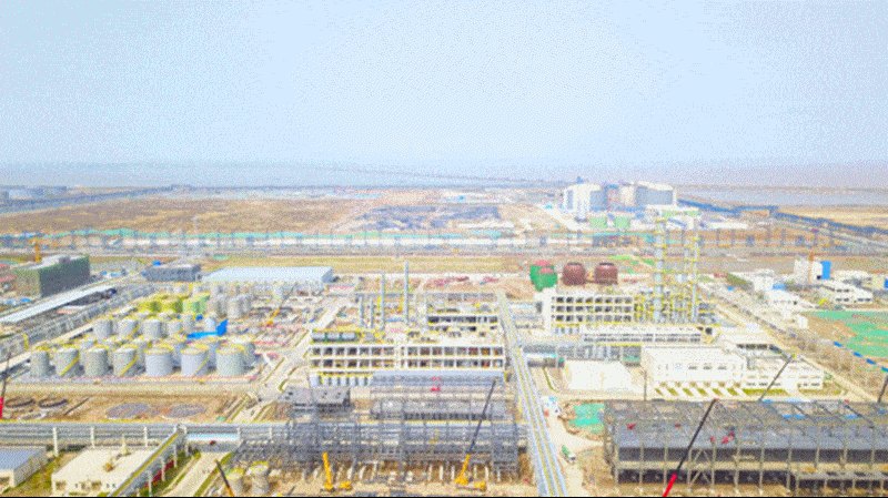 巨無霸 產(chǎn)品分離塔一次整體吊裝成功